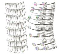 VICASKY 10pièces Faux Cils Bande Lot Strass pour Yeux Cils Extensions Maquillage Accessoire Usage Quotidien