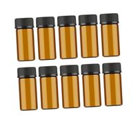 VICASKY 10pièces Flacon Verre Petit de Foncé Vide Flacons pour Huile Essentielle Chimie Parfum avec Bouchon