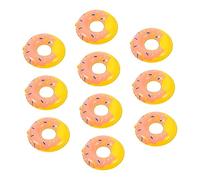 VICASKY 10pièces Mini Anneaux De Natation Ornements Décorations pour Maison De Poupées Bouées Miniatures pour Piscine Et Fête Donut