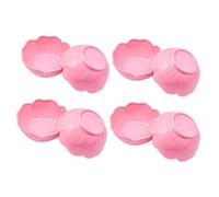 VICASKY 12 pièces Bol à Masque Facial Plastique Rose Bols Fleur DIY pour Mélange de Soins Visage Spas et Usage Domestique