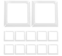 VICASKY 12 Pièces Cache-poteau en Pvc Blanc Jupe Fendue, Base Décorative Solide pour Poteaux, Utilisation Polyvalente sur Tables à Manger et Bureaux, Design Minimaliste Élégant