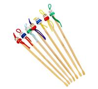 VICASKY 12 pièces Lot de Oreille Bois Dessin Animé avec Anneau Suspendu Nettoyant Cérumen Léger et Accessoire Pratique pour Hygiène Auriculaire Couleur Aléatoire Couleur Aléatoire