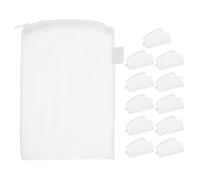 VICASKY 12 Pièces Paquet Filtrants pour Aquarium, Paquet D'aquarium en Filet Fin, Polyester, Fermeture Éclair, Maille 2mm, 8,3x5,5 Pouces, Réutilisables pour Médias Carbonés et