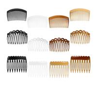 VICASKY 12 pièces Peignes Cheveux Vintage Légers Plastique Accessoires Coiffure Twist et Chignon Barrettes Décoratives Françaises pour Mariage et Usage Quotidien Maintien Ferme pour