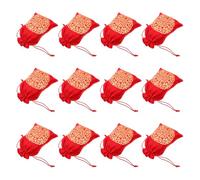 VICASKY 12 Pièces Pochettes à Bijoux en Tissu Rouge 13x18cm Légères et Polyvalentes pour Emballage de Bonbons et Souvenirs de Mariage Lors de Grandes Fêtes Élégantes