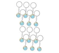 VICASKY 12 Pièces Porte Clés Globe Terrestre Miniatures Porte Clés Pendentifs Créatifs Accessoires