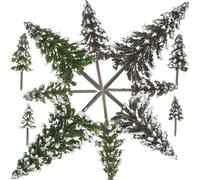 VICASKY 12 pièces Set de Mini Arbres Modèles Miniatures Sapins Miniatures pour Décoration de Paysage Micro Micro Paysage DIY et Projets Artisanaux