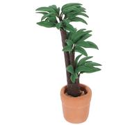VICASKY 12 pour Maison de Poupée, Décoration Miniature Plante Verte en Plastique Solide, Modèle de Plante D'intérieur pour Bureau et Maison, Accessoires Décoratifs Réalistes