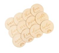 VICASKY 12pièces Cartes Bois Pour Accessoires Photographiques Croissance Milestones Bois Sécurisés Pour Souvenir Et Décoration