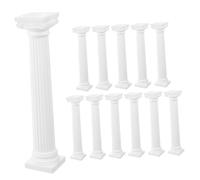VICASKY 12pièces Décoration Colonne Romaine Abstraite Jardinière Sculpture Porte-Bougie Pilier Décor Micro-paysager Sculptures Miniatures pour Mariage Et Intérieur