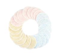 VICASKY 12pièces Lingettes Démaquillantes Fibre de Bambou Double Couche Réutilisables pour Nettoyage du Visage Disques Démaquillants Kaki Bleu Ciel et Rose