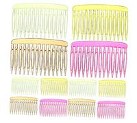 VICASKY 12pièces Peigne à Cheveux Classique Latéral Pour Femme Fille Pince à Cheveux Coulissante Plastique Petit Style Vintage Pour Coiffure