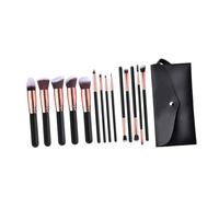 VICASKY 14 Pièces Pinceaux Maquillage Visage Et Yeux Précision Manches Bois Fibres Synthétiques