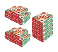 VICASKY 15 Pièces Boîte de Noël à 12 Compartiments en Papier, Style | Coffret Vide à Remplir, Usage Maison ou École, Esprit Festif, Jeux Interactifs, Petit Présent Calendrier