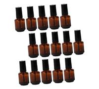 VICASKY 15 Pièces Bouteilles Verre Cylindriques pour Vernis à Ongles Diy Contenants Cosmétiques Réutilisables avec Pinceau pour Mélanger et Vos Créations de Vernis