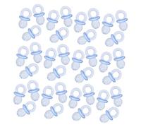 VICASKY 150 Pièces Mini Pacifiers Acrylique Transparent pour Sucettes Miniatures pour Jeux et Accessoires Shower Lot Cadeau de Baptême et Fête de Naissance