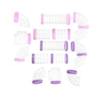 VICASKY 16 pièces Kit de Tunnels pour Hamster Transparent Accessoires de Cage Modulables Jeux Aventure pour Petits Rongeurs Installation Facile Expansion Extérieure pour Exercice et