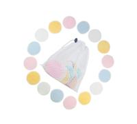 VICASKY 16 pièces Lot de Démaquillants Lavables Coton et Fibre de Double Couche Douce pour Visage et Ongles Réutilisables avec Sac de Lavage à Rose