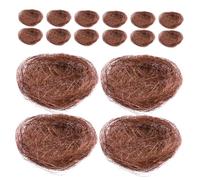 VICASKY 16 Pièces Nid Doiseau Décoratif Artificiel Mousse Naturelle pour Cage à Oiseaux Décoration de Jardin Table et Loisirs Style pour Pâques et Événements