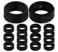 VICASKY 16 Pièces Pneus Caoutchouc pour Modèles de Voitures Peau de Pneus Drift pour Roues Rc Kit de Remplacement pour Amélioration de Traction et Détail Authentique