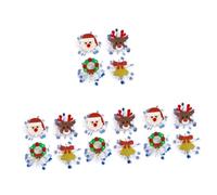 VICASKY 16 Pièces Xmas Hairpins Christmas Style Headdress Non Woven Fabric Hair Clips For Party Accessories