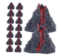 VICASKY 16pièces Statues De Volcans Plastique Décorations De Bureau pour Micro-paysages Jouets Éducatifs pour Modèles Éruption Volcanique