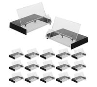 VICASKY 18 Pcs Boîte de Rangement Noir en Plastique Cassette Audio Vintage Grosse Capacité et Design Protecteur pour Organiser la Musique Maison