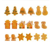 VICASKY 18 Pcs Breloques de Noël en Résine Orange, Plates, pour | Décorations Soi-même, Style Simple et Joli, Usage Album, Fond Plat, Format Pendentif Style Aléatoire