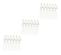 VICASKY 18 Pcs Pearl Hair Fork Set Wedding Hair Accessories Lightweight Bridal Hairpins Elegant Retro Style For Women