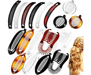 VICASKY 18 pcs Pinces Banane Vintage Lot pour Femmes Accessoires Classiques pour Queue de Cheval et Coiffures Variées Maintien Sécurisé Toute la Journée