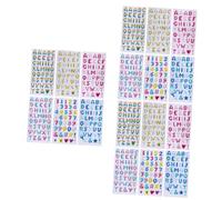 VICASKY 18feuilles Autocollants Alphabet Et Chiffres Paillettes Stickers Dorés Décoratifs Pour Bricolage Et Scrapbooking Lot Pour Des Messages Personnalisés