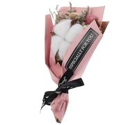 VICASKY 1botte Bouquet de Fleurs de Coton Séchées Naturel Petit Format et Romantique pour Saint-Valentin Décoration Photo et Cadeau Festif