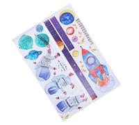 VICASKY 1ensemble Autocollant Mural Mesure De Astronaute Pour Décoration Amusante Et Pratique Pour Chambre Salle De Et Salle De Bain Sticker Amovible Pour La Petits