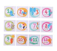 VICASKY 1ensemble Autocollants De Mois Pour Set De Autocollants Animaux Pour Photos De Souvenirs Décoration Pour Et Accessoire Pour Immortaliser La Première De Garçon Fille