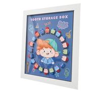 VICASKY 1ensemble Boîte à Souvenirs Pour Dents De Lait Avec Cadre Photo Rangement Pratique Pour Garçon Fille Transparent Et Durable Pour Préserver Les Souvenirs De Enfance