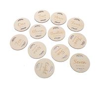 VICASKY 1ensemble Cartes Bois Pour Suivi Des Étapes De Mois De Souvenirs De Croissance Accessoires De Photographie De Naissance Pour Annonce De Grossesse Et Shower