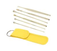 VICASKY 1Ensemble Outil Élimination de Cire Oreille Inoxydable avec de Rangement Set de Cuillères Spiralées pour Nettoyage Sécurisé pour Famille