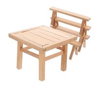 VICASKY 1ensemble Table Et Chaises Miniatures Modèle pour Décoration De Maison Et Jouet Éducatif De Mobilier à Emboîter