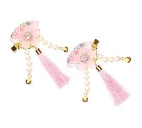 VICASKY 1paire Épingles à Cheveux à Franges Japonaises Accessoires Élégants Pour Femmes Clips De Coiffure Avec Décorations Fleurs Et Éventails Parfaites Pour Mariages Et Occasions