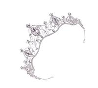 VICASKY 1Pièce Decorative Crown Headband For Little Princess Party Hair Accessory Elegant Tiara For Birthday Photos And Stage Performances
