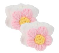 VICASKY 2 Bracelets Lavage du Visage en Tissu Éponge Corail, Forme Fleur Chic, Confortables et Pratiques pour Soins du Visage et Accessoires Spa