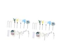 VICASKY 2 Ensembles Accessoires Pour Cheveux Hanfu De Fête De Cheveux En Forme De u Japonaise Bandeau Cosplay Fille Heaves De Cosplay Bleu Perles