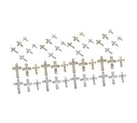 VICASKY 2 Ensembles Bijoux En Alliage Strass Breloques Pour La Conception Des Ongles Breloques Croix Pour Les Ongles Gemmes Pour Les Ongles Charme D'ongle Alliage De Zinc 60 Pièces * 2