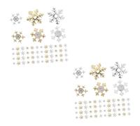 VICASKY 2 Ensembles Charms De Noël Pour Nail Art Accessoires Décoratifs Pour Ongles Élégants 60 Pièces * 2