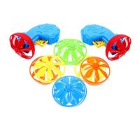 VICASKY 2 Ensembles Disque Volant pour Chat de Jouets Interactifs avec Hélices Colorées et Éducatif pour et Chiens pour Intérieur et Extérieur Style Aléatoire