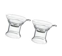 VICASKY 2 ensembles Lot Infuseurs à Thé Verre Résistant Chaleur avec Filtre Maille Fine Accessoires de Tisanière pour Filtrer Thé Réutilisables et Transparente