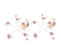 VICASKY 2 Ensembles Peigne Cheveux Décoratif Mariage Perles Fausses Fleurs Accessoires Coiffure Mariée U Pin Épingle Cheveux Bridal Pearl Hair Comb