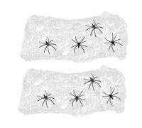 VICASKY 2 Ensembles Set de Toiles Araignée Halloween Extensibles avec Araignées Suspendues Décoration Effrayante pour Intérieur et Extérieur Accessoires de Fête Halloween