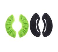 VICASKY 2 Paires Couvre-Lames de Patin à Glace Absorbants Peluche Lot de Élastiques Protection Anti-Rouille pour Patins Hockey et Artistique