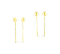 VICASKY 2 paires d'accessoires de cheveux chinois traditionnels pour filles Barrettes à gland jaune pour vêtements Accessoires de cheveux mignons et élégants pour les fêtes et la vie quotidienne